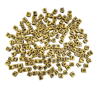 Cube golden alphabet